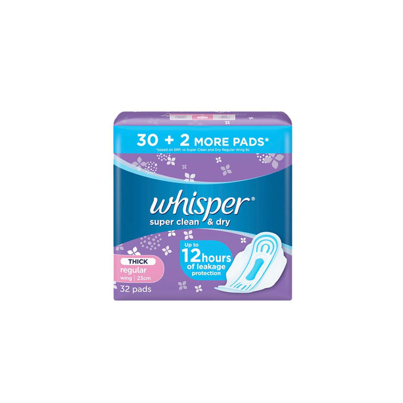 Whisper  Super Clean DR Regular Flow WIing 32s
