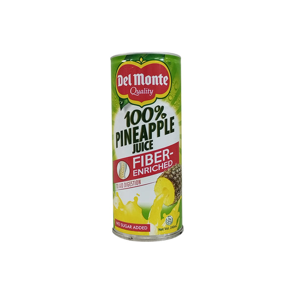 Del Monte 100% Pineapple Juice Fiber Enriched 240ml