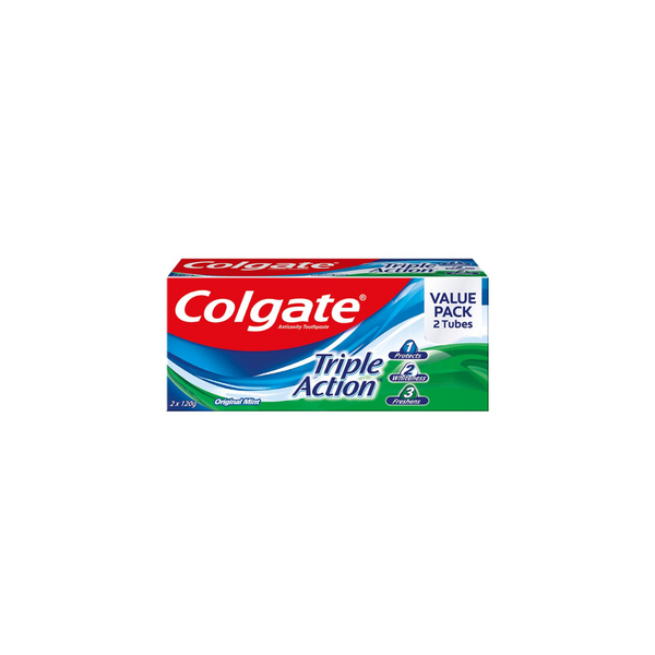 Colgate Toothpaste Triple Action Original Mint 120ml x 2