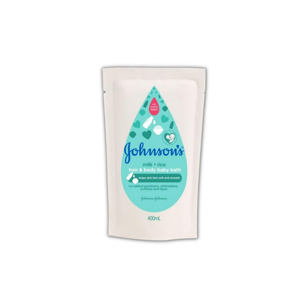 Johnsons  Bath Milk+Rice Refill 400ml