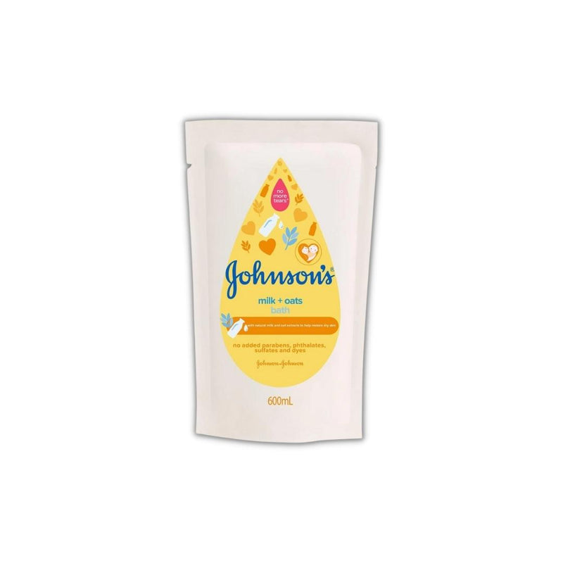 Johnsons Bath Milk+Oats 600ml Refill