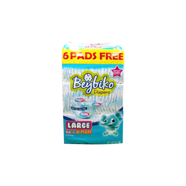 Beybiko Diapers Jumbo Large 54pcs + 6 pads