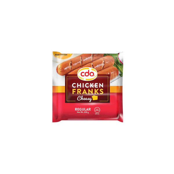 CDO Chicken Franks Cheesy Regular 250g