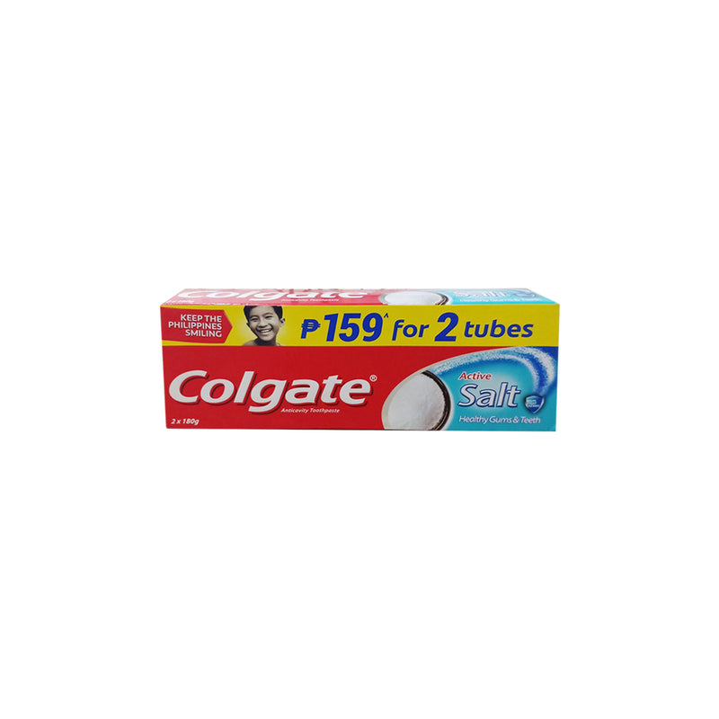 Colgate Twin Pack Active Salt 180g