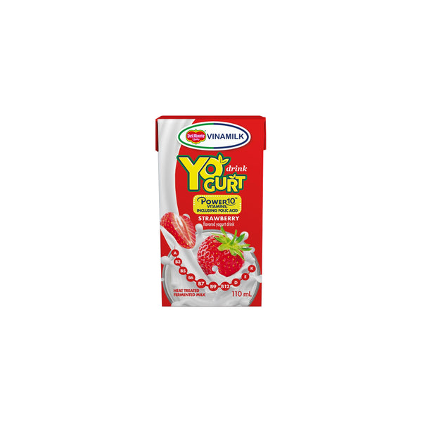 Del Monte Yogurt Drink Strawberry Vinamilk 110ml