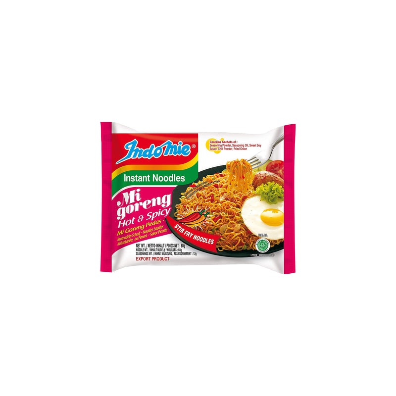 Indomie MI GORENG Instant Noodles Hot & Spicy 80g