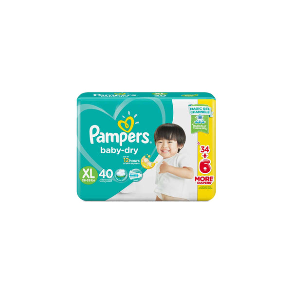 Pampers Baby Dry Jumbo XL 40's x4