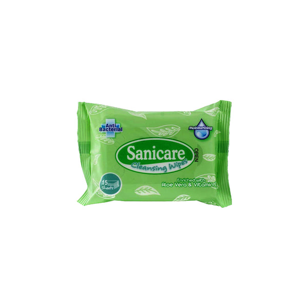 Sanicare White Cleansing Wipes 15's