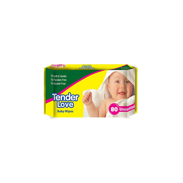 Tender Love Baby Wipes Unscented 80's